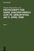 Festschrift für Hans Joachim Hirsch zum 70.Geburtstag am 11.April 1999 (eBook, PDF)