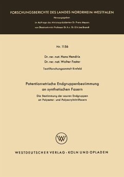 Cover Potentiometrische Endgruppenbestimmung an synthetischen Fasern (eBook, PDF)