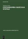 Cochabamba Quechua Syntax (eBook, PDF)