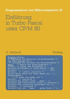 Einführung in Turbo Pascal unter CP/M 80 (eBook, PDF) - Harbeck, Gerd