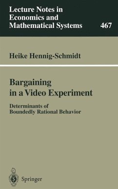 Bargaining in a Video Experiment (eBook, PDF) - Hennig-Schmidt, Heike