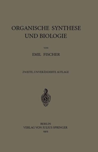 Organische Synthese und Biologie (eBook, PDF)