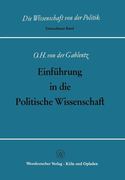 Einführung in die Politische Wissenschaft (eBook, PDF)