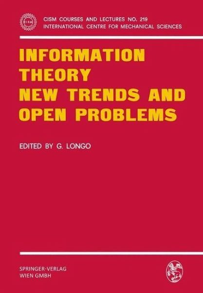 Information Theory New Trends and Open Problems (eBook, PDF) Information Theory New Trends and Open Problems (eBook, PDF)