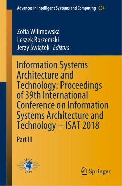 Information Systems Architecture and Technology: Proceedings of 39th International Conference on Information Systems Architecture and Technology ¿ ISAT 2018