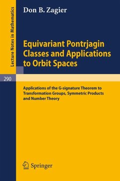 Equivariant Pontrjagin Classes and Applications to Orbit Spaces (eBook, PDF) - Zagier, D. B.