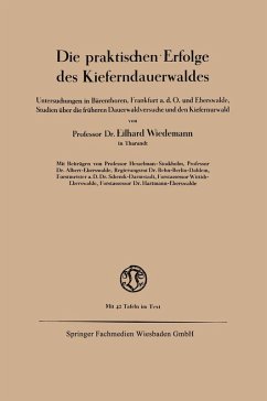 Die praktischen Erfolge des Kieferndauerwaldes (eBook, PDF) - Wiedemann, Eilhard
