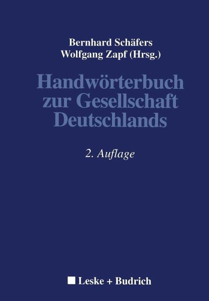 Handwörterbuch zur Gesellschaft Deutschlands (eBook, PDF)