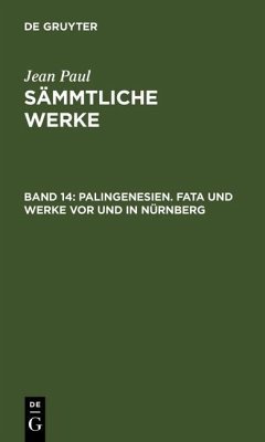 Cover Palingenesien. Fata und Werke vor und in Nürnberg (eBook, PDF)