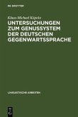 Untersuchungen zum Genussystem der deutschen Gegenwartssprache (eBook, PDF)