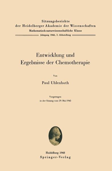 Entwicklung und Ergebnisse der Chemotherapie (eBook, PDF)