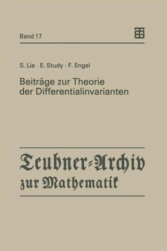 Beiträge zur Theorie der Differentialinvarianten (eBook, PDF) - Lie, Sophus; Study, Eduard; Engel, Friedrich