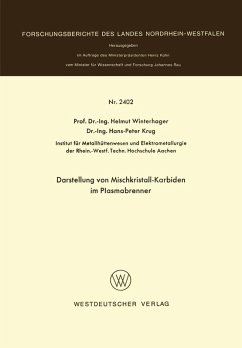 Darstellung von Mischkristall-Karbiden im Plasmabrenner (eBook, PDF) - Winterhager, Helmut