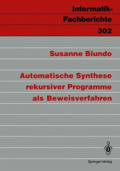 Automatische Synthese rekursiver Programme als Beweisverfahren (eBook, PDF)