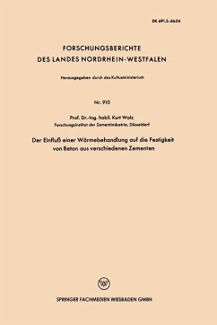Cover Der Einfluß einer Wärmebehandlung auf die Festigkeit von Beton aus verschiedenen Zementen (eBook, PDF)