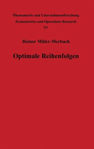 Optimale Reihenfolgen (eBook, PDF)