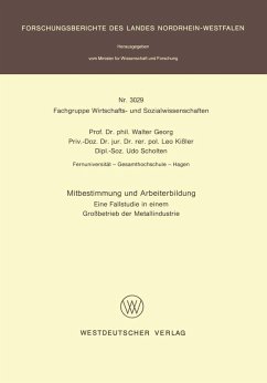 Mitbestimmung und Arbeiterbildung (eBook, PDF) - Georg, Walter