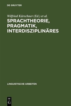 Cover Sprachtheorie, Pragmatik, Interdisziplinäres (eBook, PDF)