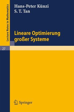 Lineare Optimierung großer Systeme (eBook, PDF) - Künzi, H. P.; Tan, S. T.
