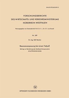 Resonanzanpassung bei einem Tiefpaß (eBook, PDF) - Merten, Rolf
