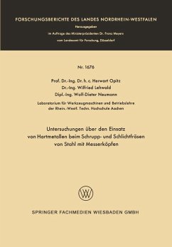 Cover Untersuchungen über den Einsatz von Hartmetallen beim Schrupp- und Schlichtfräsen von Stahl mit Messerköpfen (eBook, PDF)