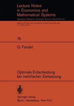 Optimale Entscheidung bei mehrfacher Zielsetzung (eBook, PDF) - Fandel, G.