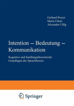 Intention - Bedeutung - Kommunikation (eBook, PDF)