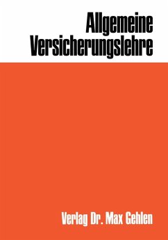 Allgemeine Versicherungslehre (eBook, PDF) - Müller-Lutz, Heinz Leo