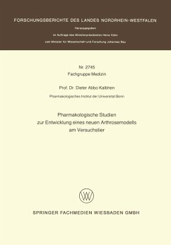 Cover Pharmakologische Studien zur Entwicklung eines neuen Arthrosemodells am Versuchstier (eBook, PDF)