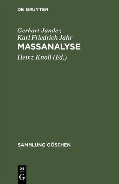 Massanalyse (eBook, PDF) - Jander, Gerhart; Jahr, Karl Friedrich