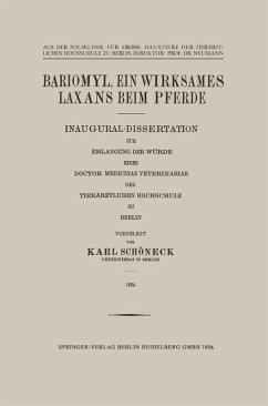 Cover Bariomyl, Ein Wirksames Laxans beim Pferde (eBook, PDF)