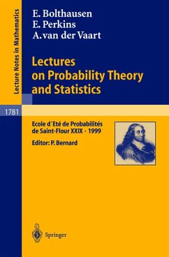 Lectures on Probability Theory and Statistics (eBook, PDF) - Bolthausen, Erwin; Perkins, Edwin; Vaart, Aad