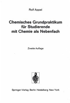 Chemisches Grundpraktikum für Studierende mit Chemie als Nebenfach (eBook, PDF) - Appel, Rolf