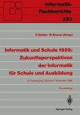 Informatik und Schule 1989: Zukunftsperspektiven der Informatik für Schule und Ausbildung (eBook, PDF)