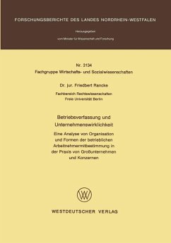 Betriebsverfassung und Unternehmenswirklichkeit (eBook, PDF) - Rancke, Friedbert