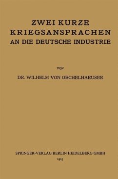 Cover Zwei kurze Kriegsansprachen an die deutsche Industrie (eBook, PDF)
