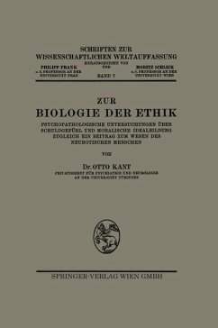 Zur Biologie der Ethik (eBook, PDF) - Kant, Otto