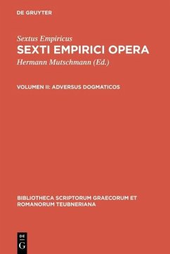Adversus dogmaticos - Libros quinque (Adv. mathem. VII-XI) continens (eBook, PDF) - Empiricus, Sextus