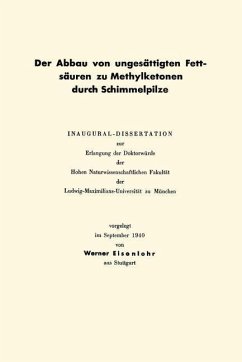 Cover Der Abbau von ungesättigten Fettsäuren zu Methylketonen durch Schimmelpilze (eBook, PDF)