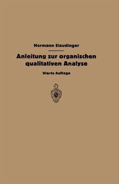 Anleitung zur organischen qualitativen Analyse (eBook, PDF)