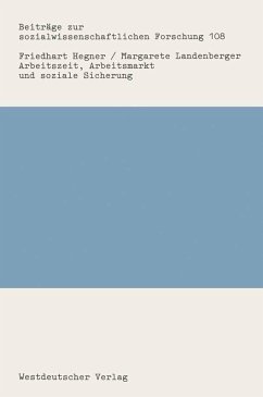 Cover Arbeitszeit, Arbeitsmarkt und soziale Sicherung (eBook, PDF)