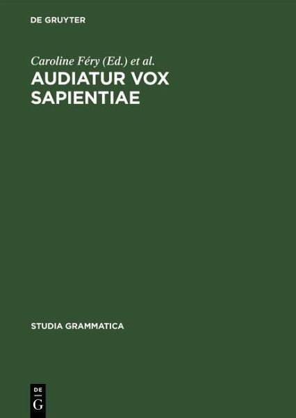 Audiatur Vox Sapientiae (eBook, PDF) Audiatur Vox Sapientiae (eBook, PDF)