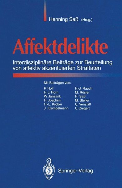 Affektdelikte (eBook, PDF)
