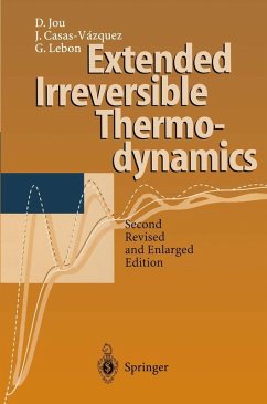 Extended Irreversible Thermodynamics (eBook, PDF) - Jou, David; Casas-Vazquez, Jose; Lebon, Georgy