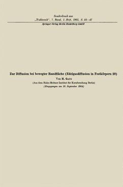 Cover Zur Diffusion bei bewegter Randfläche (eBook, PDF)