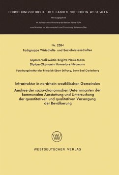 Infrastruktur in nordrhein-westfälischen Gemeinden (eBook, PDF) Cover Infrastruktur in nordrhein-westfälischen Gemeinden (eBook, PDF)