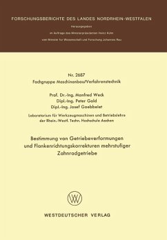 Bestimmung von Getriebeverformungen und Flankenrichtungskorrekturen mehrstufiger Zahnradgetriebe (eBook, PDF) - Weck, Manfred