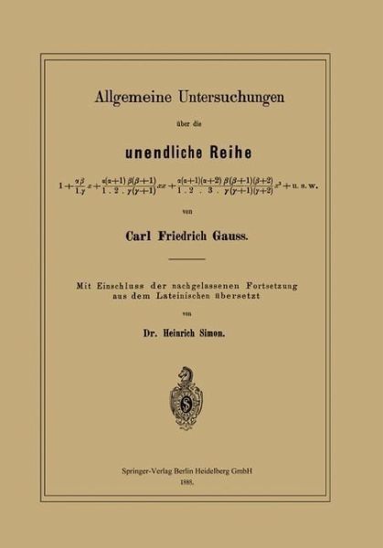 Allgemeine Untersuchungen über die unendliche Reihe (eBook, PDF) Allgemeine Untersuchungen über die unendliche Reihe (eBook, PDF)