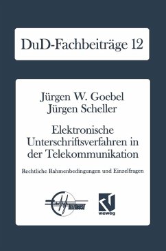 Elektronische Unterschriftsverfahren in der Telekommunikation (eBook, PDF) - Goebel, Jürgen W.