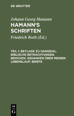 Cover Beylage zu Dangeuil. Biblische Betrachtungen. Brocken. Gedanken über meinen Lebenslauf. Briefe (eBook, PDF)